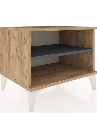Hyperion Komodin Tek Raflı 60x44x48 Çam-antrasit Çam