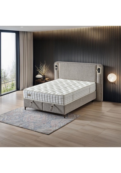 Marvel Yatak Takımı Pocket Spring Yatak Baza Ve Başlık Seti 150 x 200