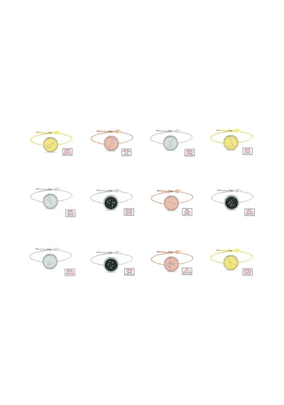 Kuyumcudukkanı Zirkontaşlı"balık Burcu"bileklik-50283-pisces-blk Siyah - Beyaz