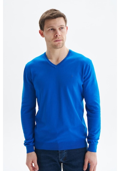 AR-MA Arma Erkek Slim Fit Basic V Yaka Triko Kazak K9kro0852 Saks Mavisi