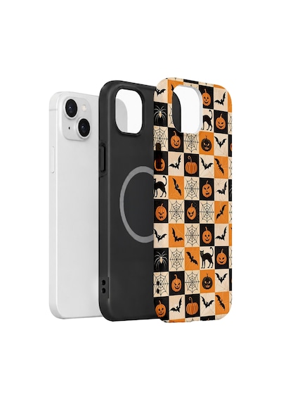 Velvoria Valestra Halloween Patchwork Apple iPhone Uyumlu 15 Magsafe Koruma Kılıfı Valestra Magline - Halloween Patchwork