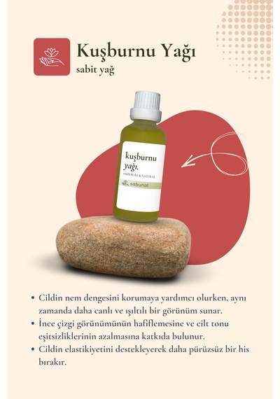 Sabunal Kuşburnu Yağı 50 ML Doğal Cilt Bakım Yağı