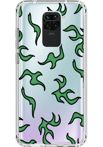 Xiaomi Redmi Note 9 Uyumlu Şeffaf Kılıf Wallpaper 5 Tasarımlı