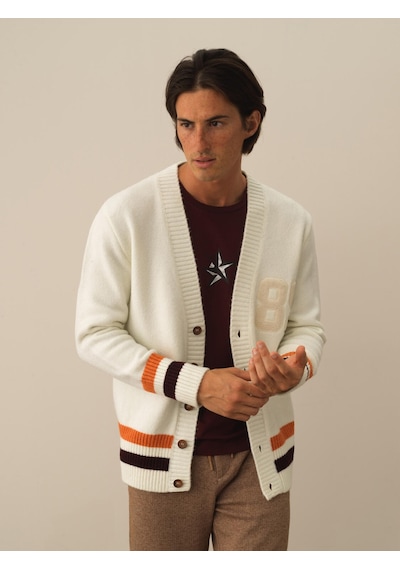 Xint Ekru Lüks Pamuk Dokulu Regular Fit Hırka 801736