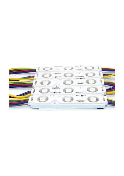 3 Lü Rgb Lensli Modül Led Samsung 12 Volt 0.72 Watt 10 Adet