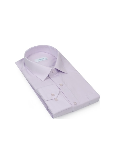 Erkek Klasik Uzun Kol Terry Cotton Hediye Kutulu Gömlek - Lila