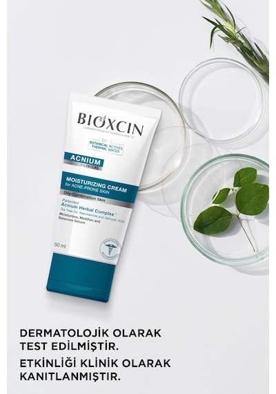 Bioxcin Acnium Sebum  Nemlendirci Krem 50 Ml - Salisilik Asit Çay Ağacı Yağı Niasinamid