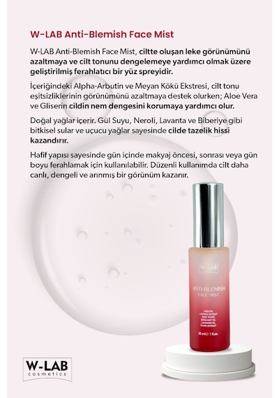 W-Lab Cosmetics Anti-blemish Face Mist 30 Ml