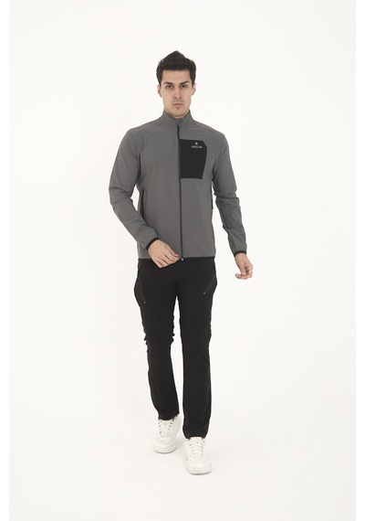 Camp Scoutland Camp255 Outdoor Tactical Su İticili Erkek Fermuarlı Taktik Sweatshirt Gri Gri