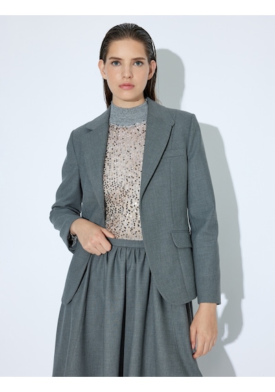 Koton Blazer Ceket Cepli Kruvaze Regular Fit Antrasit 5wak50103uw Antrasit Antrasit
