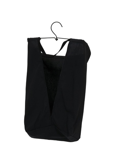 Hanging Cotton Canvas Laundry Hamper Bag, Black