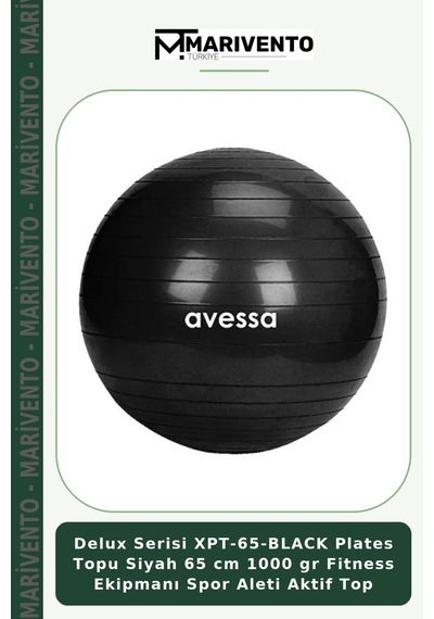 Delux Serisi Xpt-65-black Plates Topu Siyah 65 Cm 1000 Gr Fitness Ekipmanı Spor Aleti Aktif Top