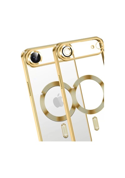 Newface Apple Apple iPhone Uyumlu  17 Air Kross Magneticsafe Kapak - Gold Altın