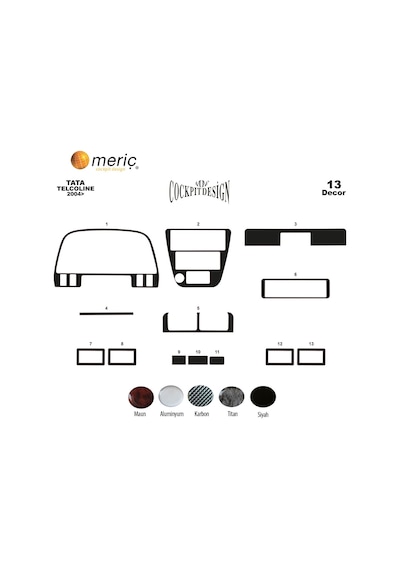 Meriç® Tata Telcoline 4X4 Ön Torpido Kaplama 13 Parça 2004-2009 (530157413)