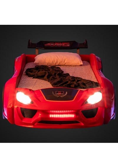 Vento Cooper Rüzgarlıklı Full Ledli Arabalı Yatak, Kırmızı
