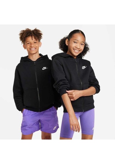 Nike K Nsw Club Flc Hd Fz Ls Lbr Siyah Erkek Çocuk Sweatshirt Fd3004-010