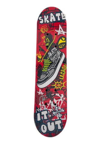 F-sports 60cm Zımparalı Ahşap Tahta Kaykay Orta Boy Fr37739 Kırmızı