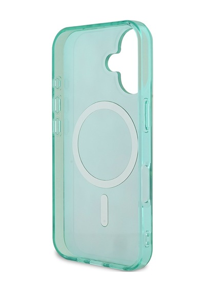 Apple Uyumlu iPhone 16 Kılıf Guess Lisanslı Magsafe Şarj Özellikli Iml Baskılı Jungle Ring Yeşil