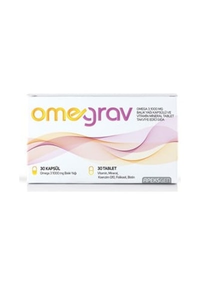 Omegrav Omega 3 Balık Yağı Ve Vitamin İçeren Mineral 30 Tablet 30 Diğer