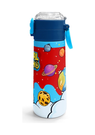 Coral High Kids Kırmızı Mavi Astronot Uzay Desenli Pipetli Ve Direkt İçim Çelik Termos 500 Ml 38127 Kırmızı