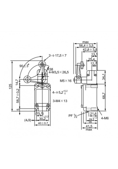 Cwlca2-2 Açısal Kol Makaralı Limit Switch