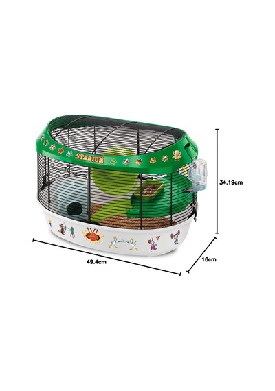 Ferplast Hamster Kafesi, Stadyum Kemirgen Kafesi, Küçük Hayvan Kafesi, Hamster Aksesuarı Dahil, 50 X 34 X Y 33 Cm