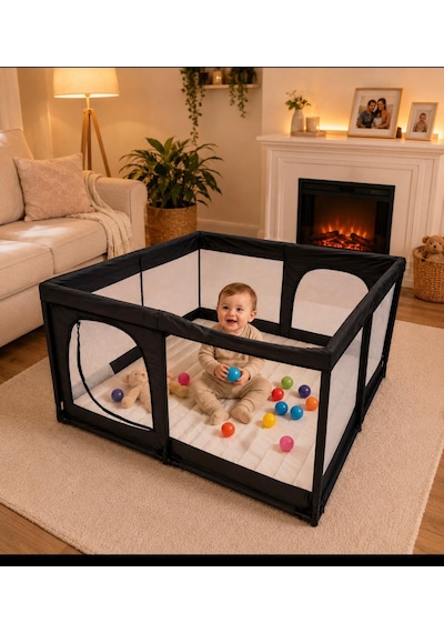 Avocado 120x120 Güvenli Çocuk Ve Bebek Oyun Alanı Seti 3'lü 120x120 Oyun Parkı