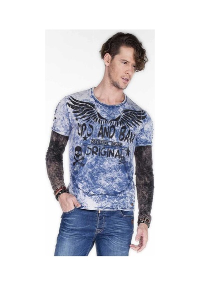 Cipo & Baxx Cl265 Slim Fit Kanat Baskılı Erkek Sweatshirt 001