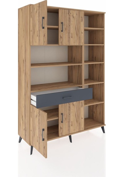 Hyperion Dolap 10 Raflı Tek Çekmeceli 4 Kapaklı 132x44x195 Çam-çam/antrasit Atlas Çam/antrasıt Hyperion Dolap 10 Raflı Tek Çekmeceli 4 Kapaklı 132x44x195 Çam-çam/antrasit Atlas Çam/antrasıt