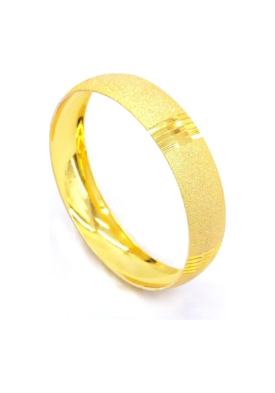 Altın Kaplama Simli Çizgili Bilezik 1.5 Cm Blz-3044 Altın