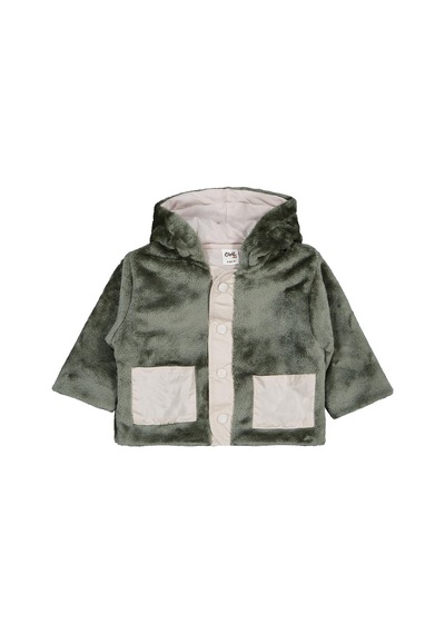 Civil Baby Kapüşonlu 6-18 Ay Hırka - Haki