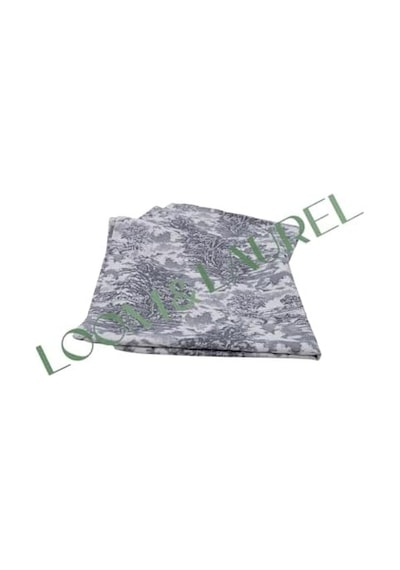 Jakarlı Dokuma Dikdörtgen Masa Örtüsü 160 X 240 Cm Gri Ağırlıklı Acı Kahverengi