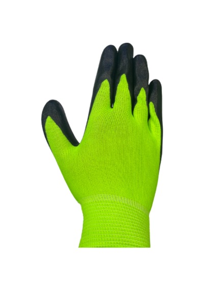 Nitril Camcı Eldiveni Kaydırmaz İş Eldiveni Xl Yeşil - Siyah