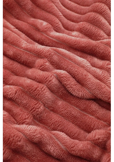 Merinos Eternity Fitilli Peluş Tek Kişilik Nevresim Takımı - Kiremit