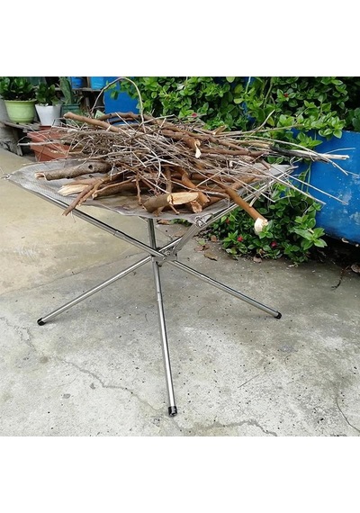 Madfox Fire Rack Katlanır Ateş Sehpası Brülör Gri