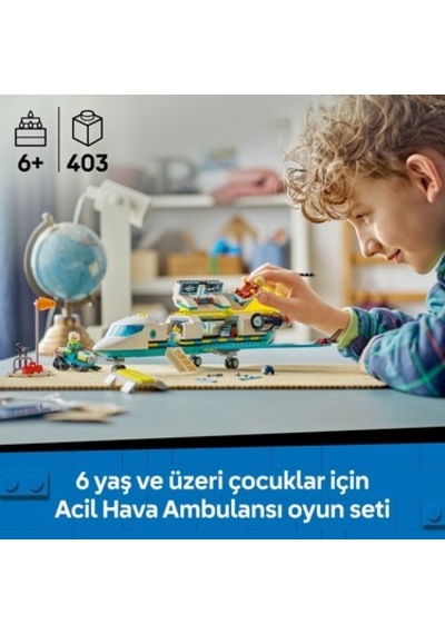 Acil Hava Ambulansı Uçağı Ve Kar Motosikleti - 6 Yaş Ve Üzeri Çocuklar İçin