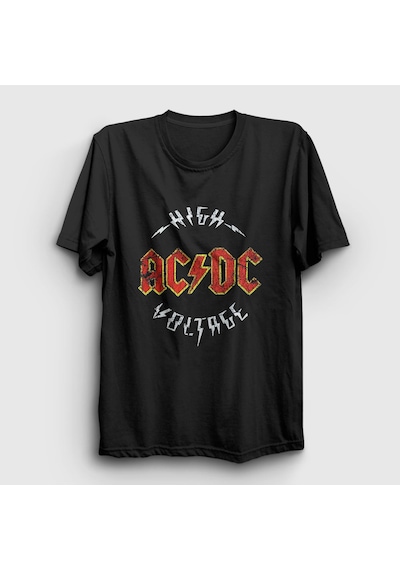Presmono Unisex High Voltage Ac/dc T-shirt Siyah