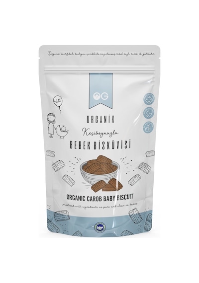 OG natural Organik Keçiboynuzlu ve Zeytinyağlı Bebek Bisküvi Seti +6 Ay