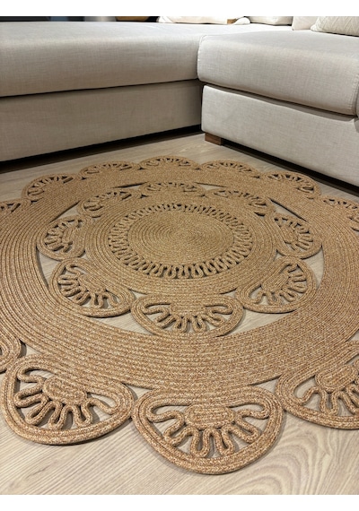 Mavaux Tiradia Hasır Jüt Kilim Halı Bej