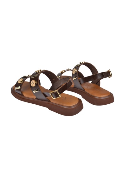 Beety Hakiki Deri Comfort Kadın Sandalet Bee-352 Kahve