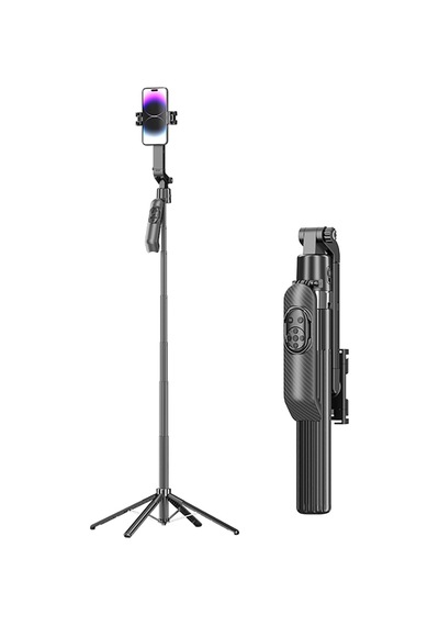 Jmary Kt-299 360 Derece Dönebilen Kablosuz Kumandalı Tripod Ve Selfie Çubuğu Siyah