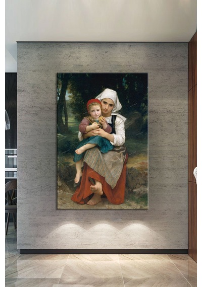 William Bouguereau Breton Brother and Sister Kardeşler Kanvas Tablo 50 x 70