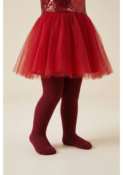 Le Mabelle Bordo Kız Çocuk Koton Külotlu Çorap Bordo
