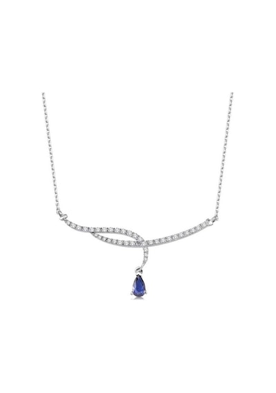 0.79 Karat Pırlanta Safir Kolye T13360
