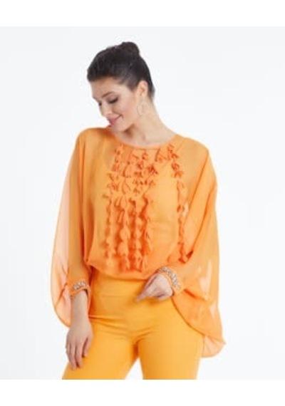 Serpil Exclusive İşlemeli Kadın Bluz - Modern Ve Şık Tasarım - Özel Gün Ve Davet İçin Bluz Orange Serpil Exclusive İşlemeli Kadın Bluz - Modern Ve Şık Tasarım - Özel Gün Ve Davet İçin Bluz Orange
