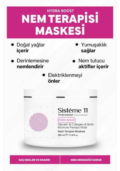 Sisteme 11 Nem Terapisi Saç Maske 350 Ml