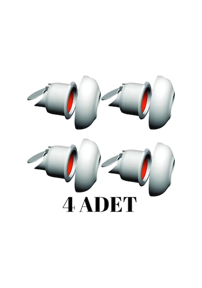 4 Adet Koku Yok Çekvalfli Adaptör Conta Lavabo Gideri Koku Önleyici Gider Adaptör