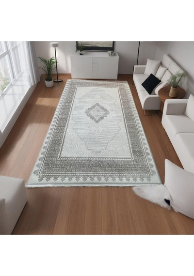 Mihra Halı % 100 Akrilik Sık Dokuma 4 Mevsim Kahverengi Salon, Oturma Odası Halısı
