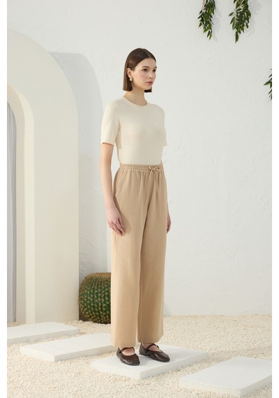 Aker Camel Beli Lastikli Pijama Altı Camel Camel