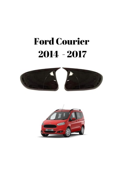 Ford Courier 2014 2015 2016 2017 Uyumlu Araca Özel Yarasa Batman Piano Black Ayna Kapağı Takımı